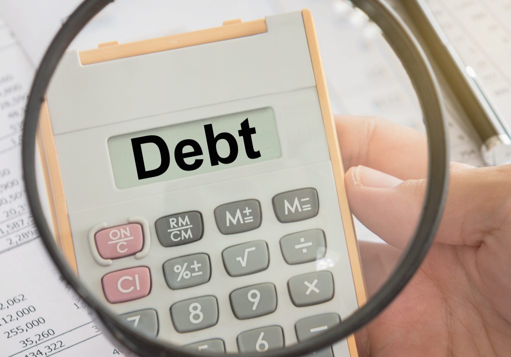 Debt showing up on a calculation