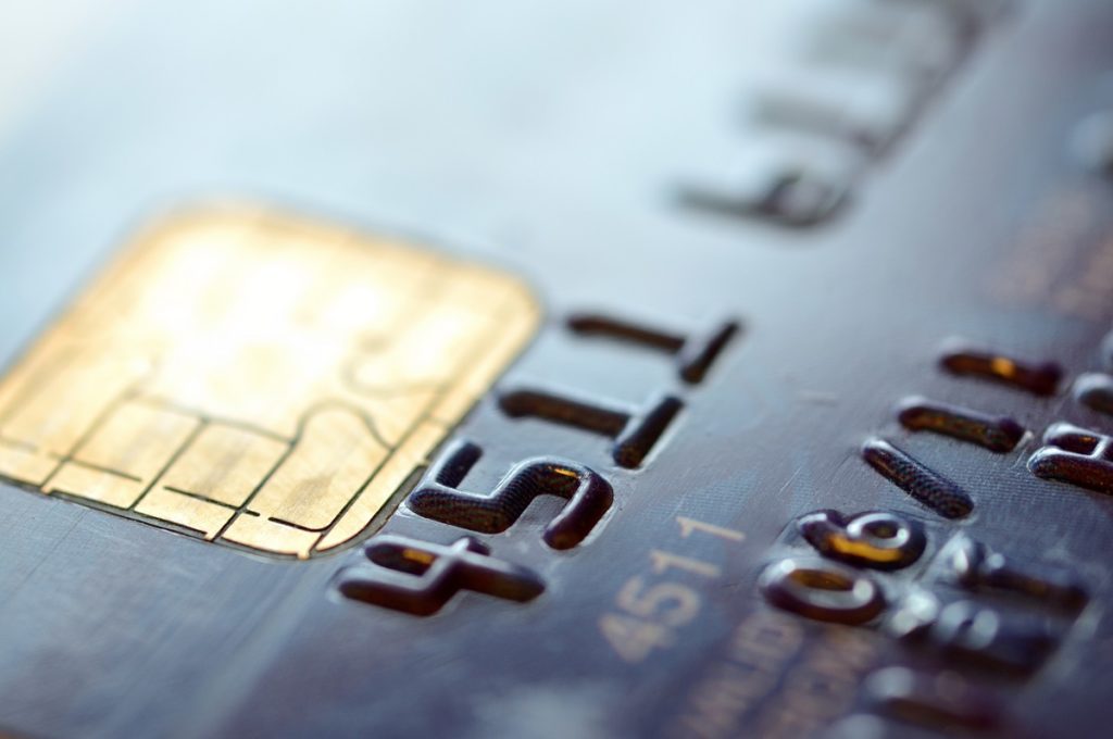 Closeup of a credit card