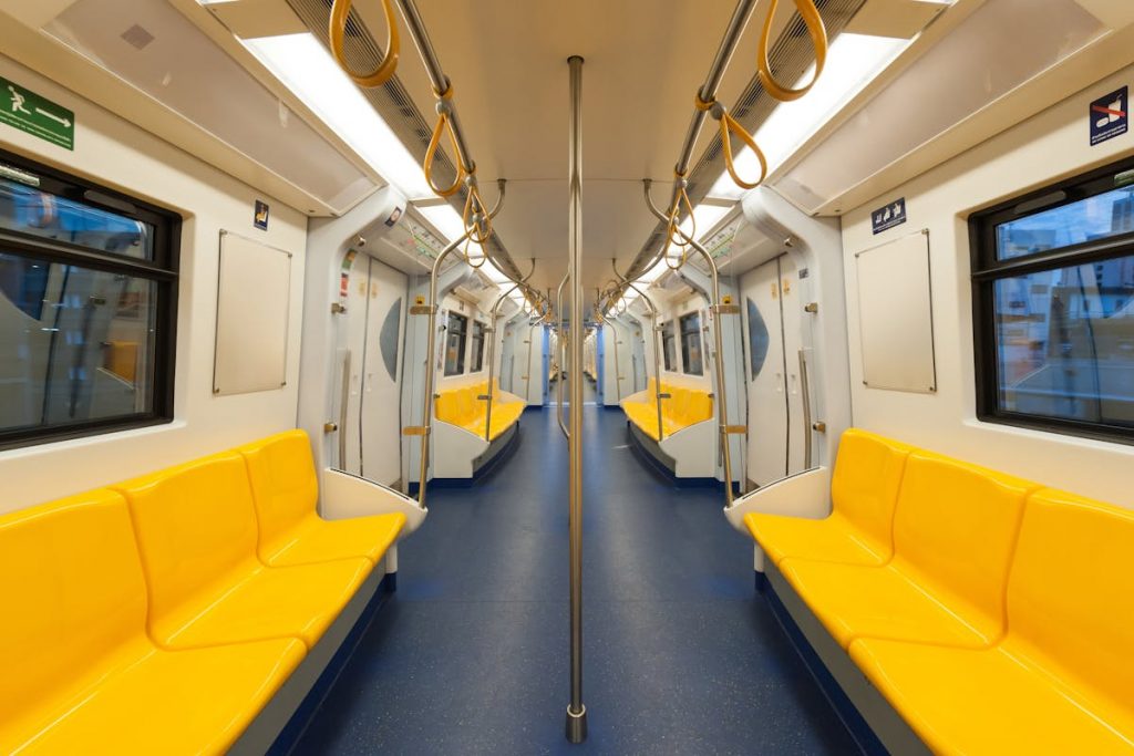 inside a train